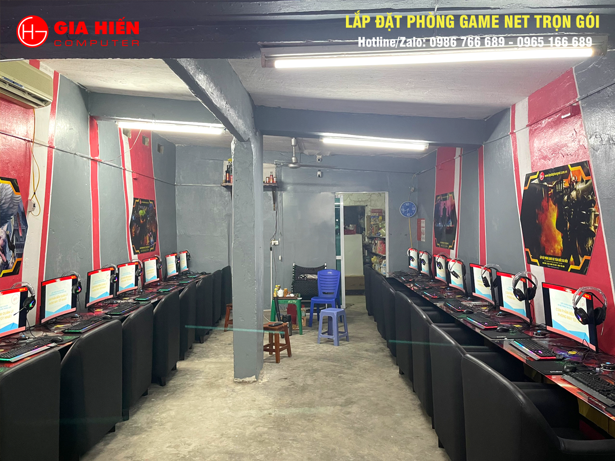 Phòng game được thiết kế theo mô hình Cyber game mini