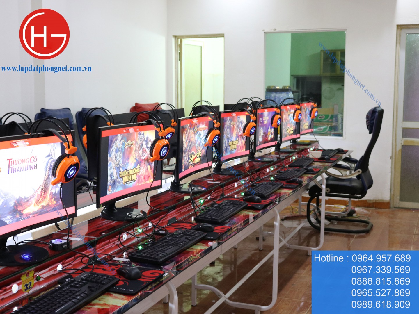 Lắp đặt phòng game net giá rẻ cho anh Cường tại Phổ Yên, Thái Nguyên