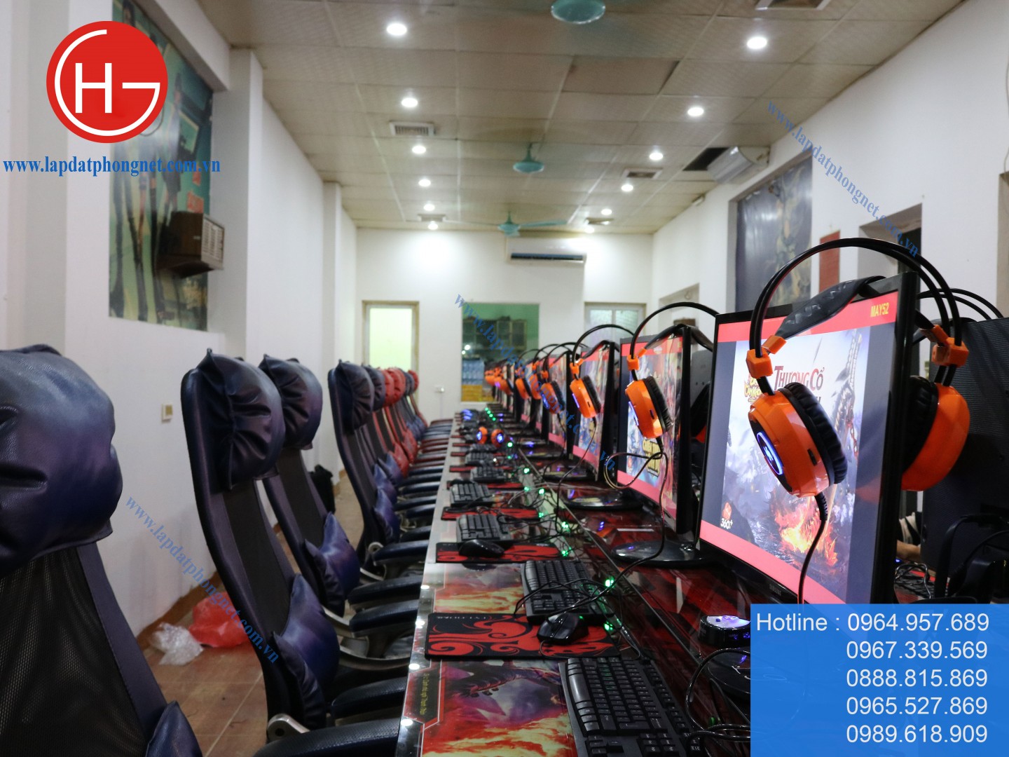 Lắp đặt phòng game net cho anh Cường tại Phổ Yên, Thái Nguyên