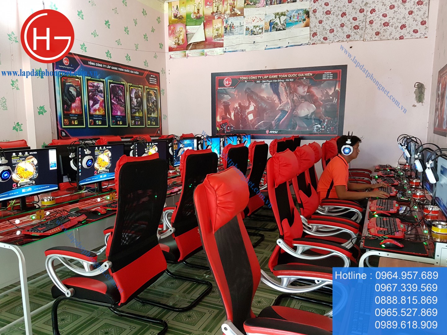 Lắp đặt phòng game net cho anh Thường tại Pa Tần, Lai Châu