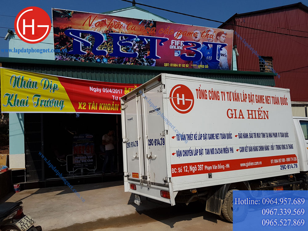 Lắp đặt phòng game net cho anh Tuyến tại Sìn Hồ, Lai Châu