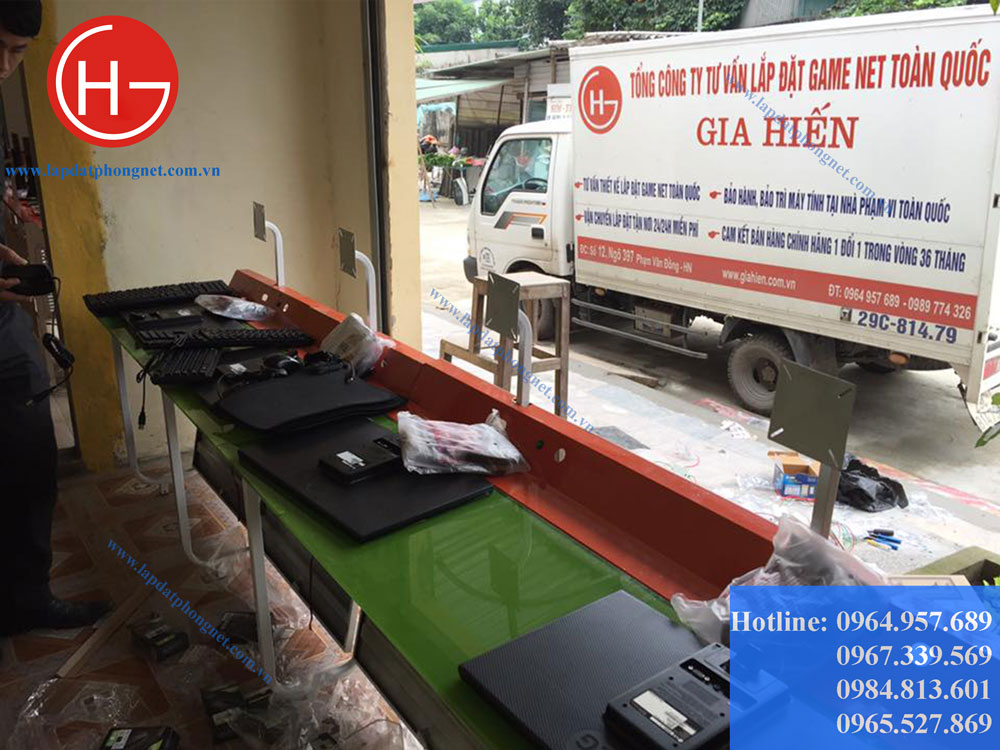 Lắp đặt phòng net cho anh Trịnh tại Nghệ An 02