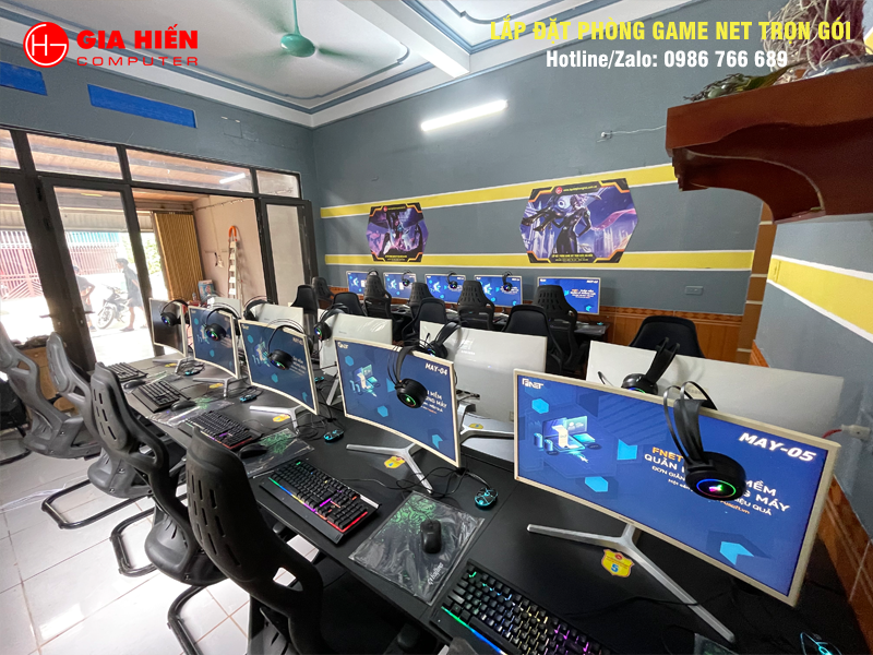 Không gian được sơn trang trí hiện đại, chuyên nghiệp.