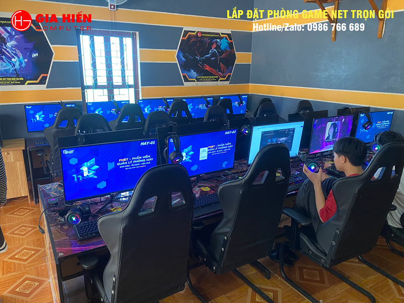 Không gian được sơn trang trí hiện đại, chuyên nghiệp.