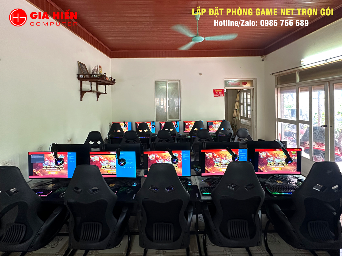 Phòng game được thiết kế theo mô hình Cyber game mini