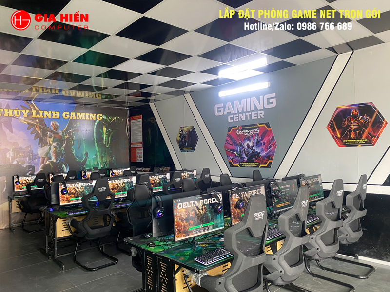 Không gian được sơn trang trí hiện đại, chuyên nghiệp.