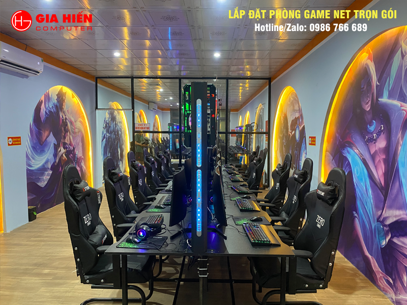 Phòng game được thiết kế theo mô hình Cyber game mini