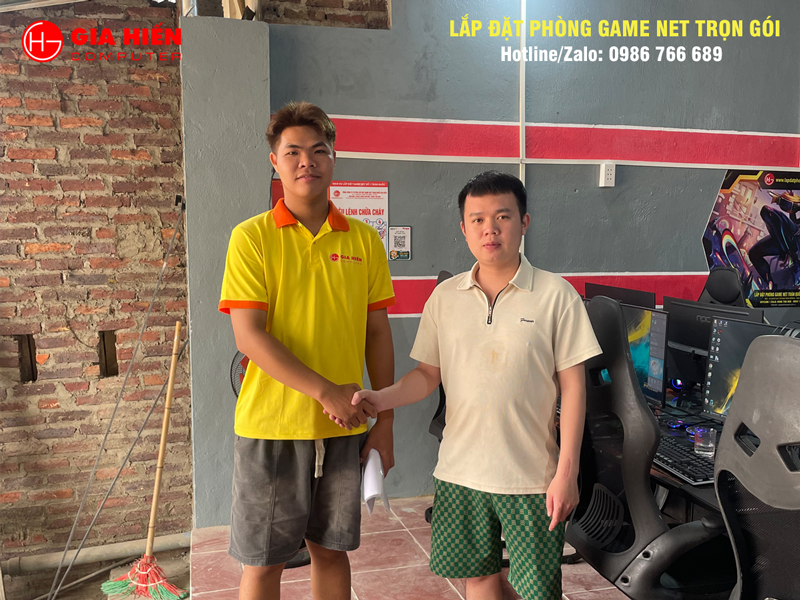Quán Net Gaming vừa được đội ngũ Gia Hiến hoàn thiện và bàn giao ngày 10/04/2026