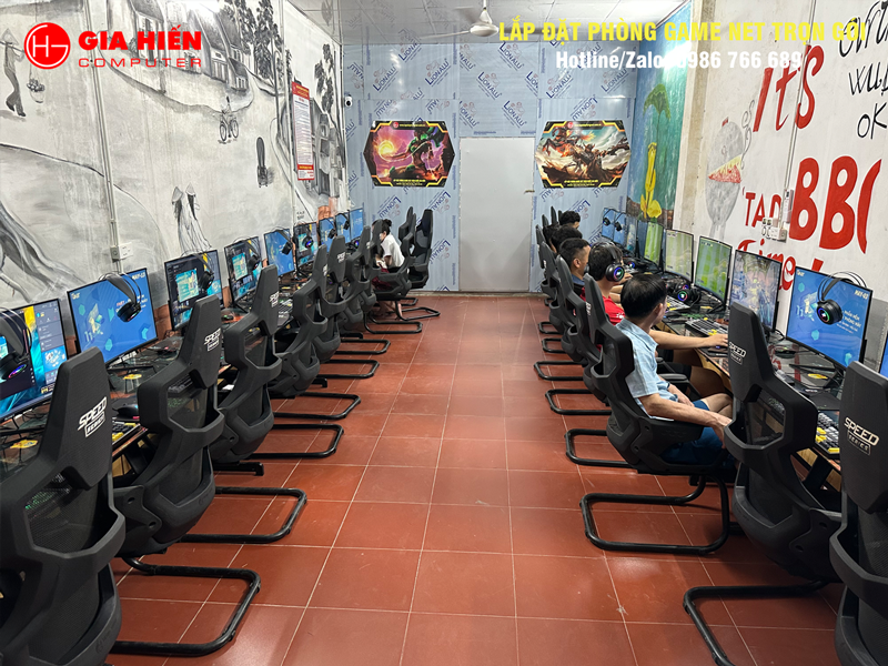 Phòng game được thiết kế theo mô hình Cyber game mini