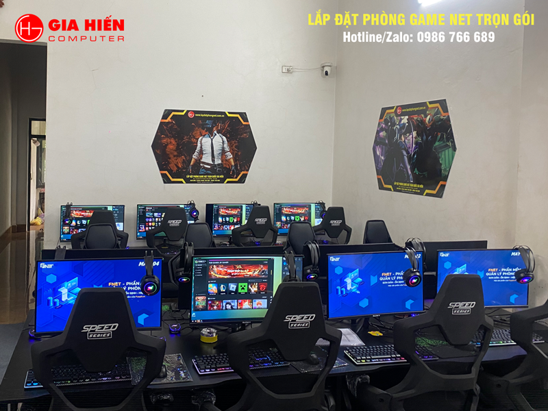 Phòng game được thiết kế theo mô hình Cyber game mini