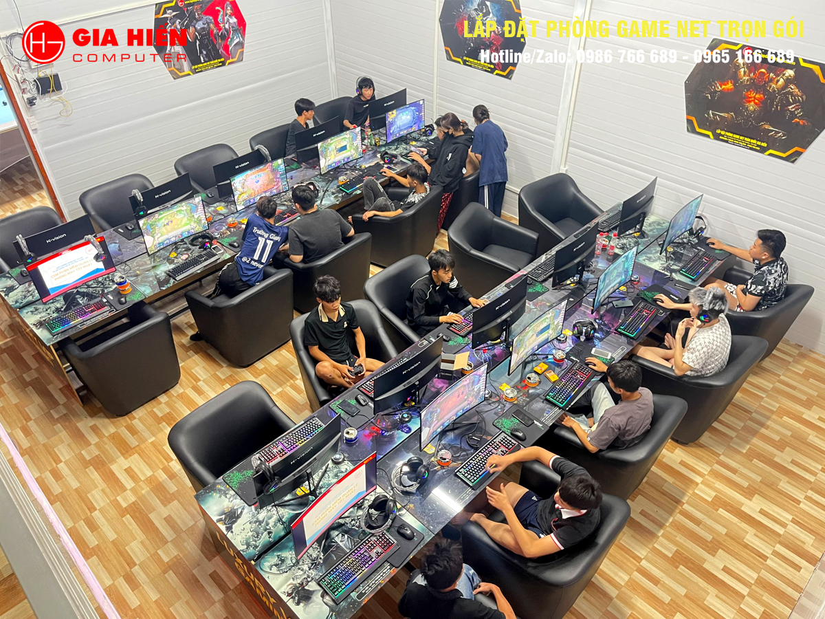 Phòng game được thiết kế theo mô hình Cyber game mini